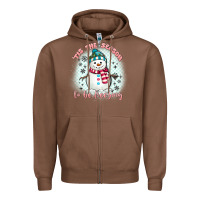 Chestnut 'tis the season to be freezing Zipper Hoodie - MaliasSmallBusiness