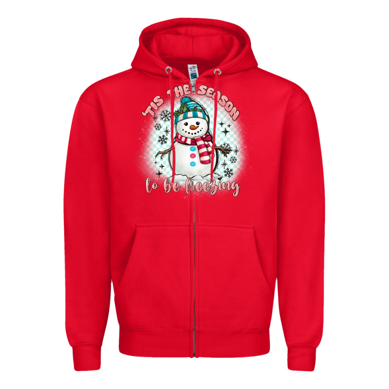 'tis The Season To Be Freezing Zipper Hoodie by MaliasSmallBusiness | Teevron