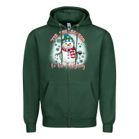 Sports Green 'tis the season to be freezing Zipper Hoodie - MaliasSmallBusiness