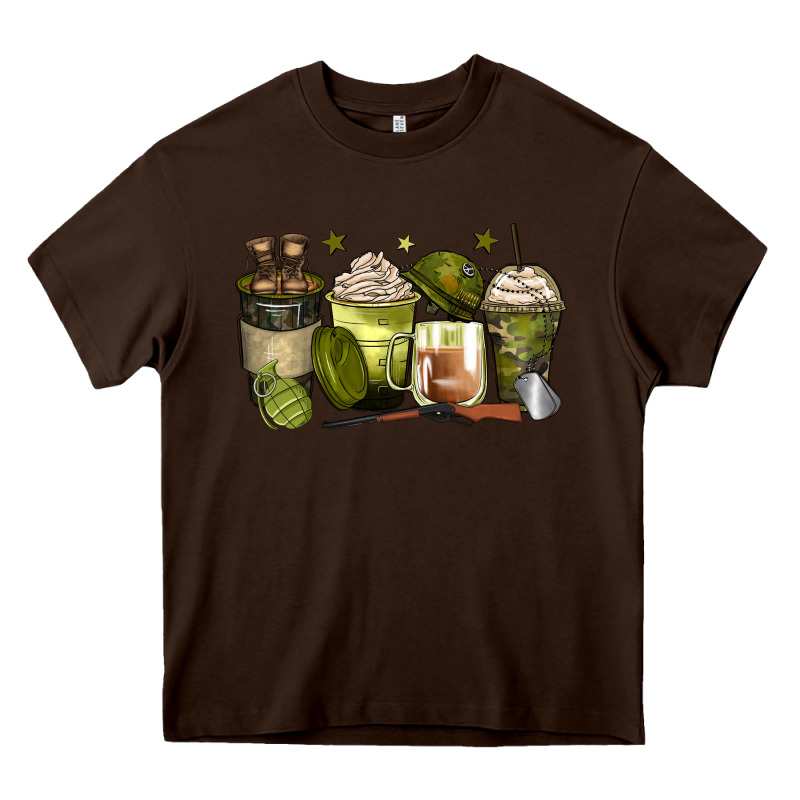 Army Coffee Cups Heavy Core Tee by Zillion Design Studio | Teevron