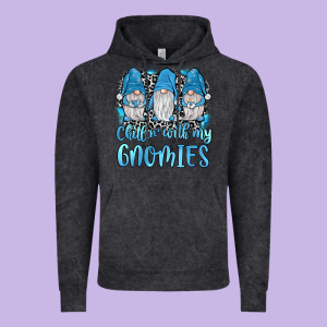 Chillin' With My Gnomies Vintage Hoodie Designed By Jahusdesignshop