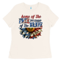 Bone home of the free because of the brave sunflower bi Ladies Tee - texasbilliewilder