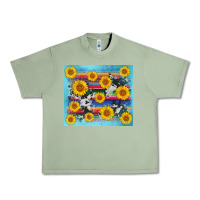 Oil Green serape cowhide sunflower Urban Heavy Tee - AdoDesignShop