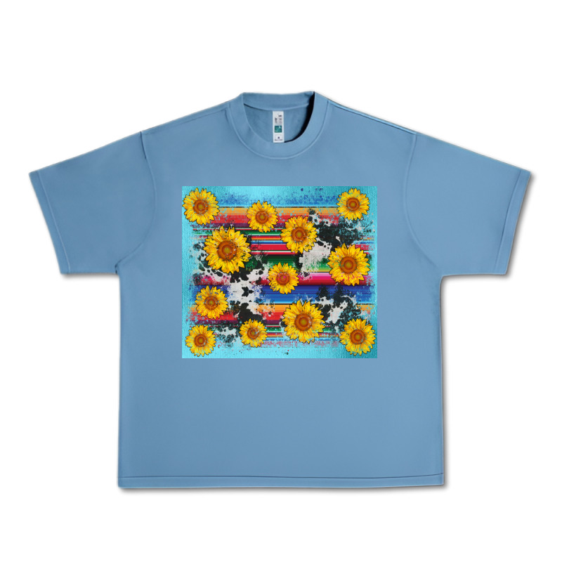 Serape Cowhide Sunflower Urban Heavy Tee by AdoDesignShop | Teevron