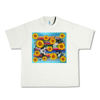 Pistachio serape cowhide sunflower Urban Heavy Tee - AdoDesignShop