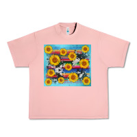 Salmon serape cowhide sunflower Urban Heavy Tee - AdoDesignShop