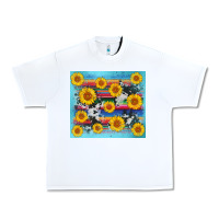 White serape cowhide sunflower Urban Heavy Tee - AdoDesignShop