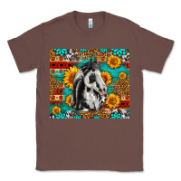Chestnut Aztec Sunflowers Horse Classic Tee - LillyAllenDesigns