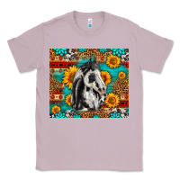 Lilac Aztec Sunflowers Horse Classic Tee - LillyAllenDesigns