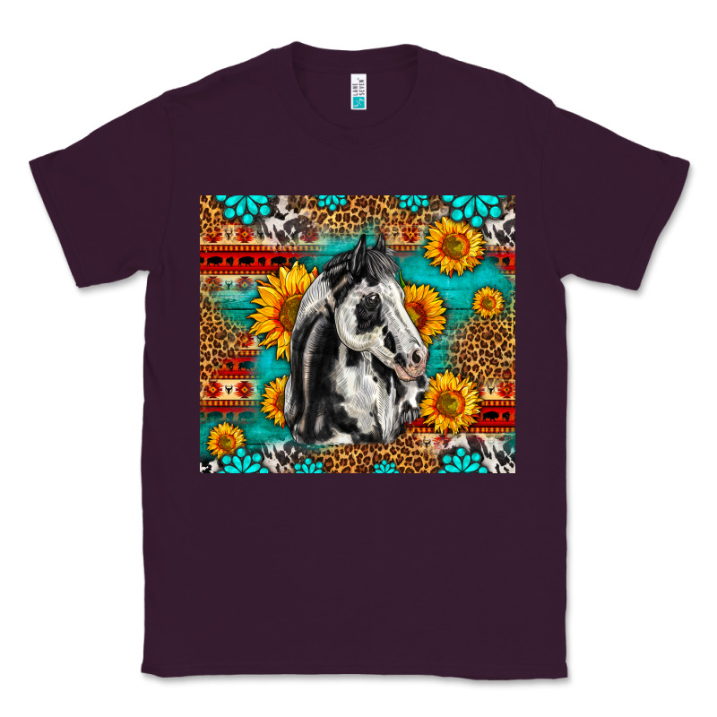 Aztec Sunflowers Horse Classic Tee by LillyAllenDesigns | Teevron