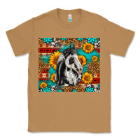 Toasted Coconut Aztec Sunflowers Horse Classic Tee - LillyAllenDesigns