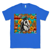 True Royal Aztec Sunflowers Horse Classic Tee - LillyAllenDesigns