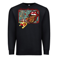 Black Merry Christmas Lips Santa Premium Sweatshirt - Bettercallsaul