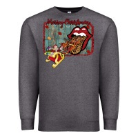 Charcoal Heather Merry Christmas Lips Santa Premium Sweatshirt - Bettercallsaul