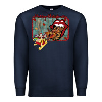 Navy Merry Christmas Lips Santa Premium Sweatshirt - Bettercallsaul