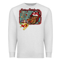 Oatmeal Heather Merry Christmas Lips Santa Premium Sweatshirt - Bettercallsaul