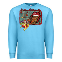 Ocean Blue Merry Christmas Lips Santa Premium Sweatshirt - Bettercallsaul
