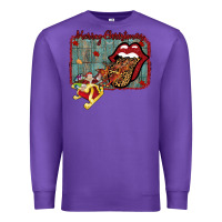 Purple Merry Christmas Lips Santa Premium Sweatshirt - Bettercallsaul