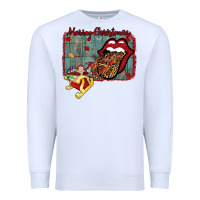White Merry Christmas Lips Santa Premium Sweatshirt - Bettercallsaul