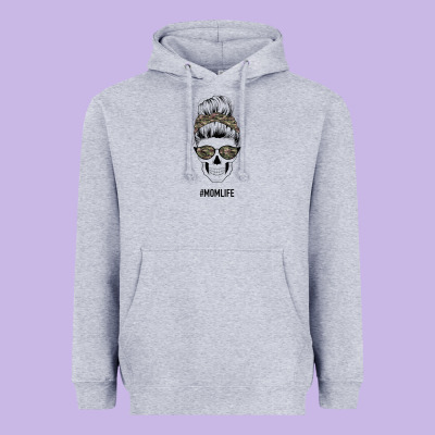 Feminine Camouflage Patterned Mom Skull Heavyweight Hoodie Designed By Bettercallsaul