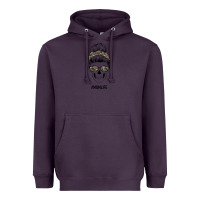 Plum Feminine Camouflage Patterned Mom Skull Heavyweight Hoodie - Bettercallsaul