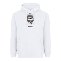 White Feminine Camouflage Patterned Mom Skull Heavyweight Hoodie - Bettercallsaul