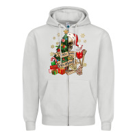 Dove Grey sorta scary sorta merry skeleton christmas tree Zipper Hoodie - MaliasSmallBusiness