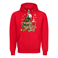 Red sorta scary sorta merry skeleton christmas tree Zipper Hoodie - MaliasSmallBusiness