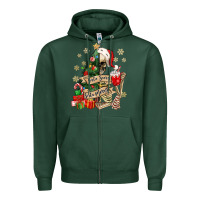 Sports Green sorta scary sorta merry skeleton christmas tree Zipper Hoodie - MaliasSmallBusiness