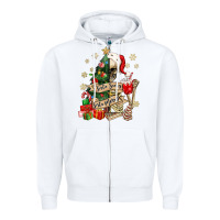 White sorta scary sorta merry skeleton christmas tree Zipper Hoodie - MaliasSmallBusiness