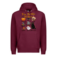 Burgundy Things That Make Me Happy Premium Hoodie - texasbilliewilder