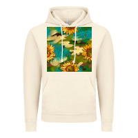 Vintage Artic camouflage turquoise glitter sunflowers seamless pattern Vintage Hoodie - BundleAndBundleShop