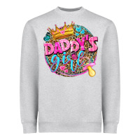 Heather Grey daddys girl Heavyweight Sweatshirt - NancyCooperArtShop