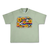Oil Green serape cowhide sunflower background Urban Heavy Tee - AdoDesignShop