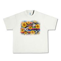Pistachio serape cowhide sunflower background Urban Heavy Tee - AdoDesignShop