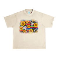 Sandshell serape cowhide sunflower background Urban Heavy Tee - AdoDesignShop