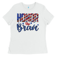 White honor the brave Ladies Tee - texasbilliewilder