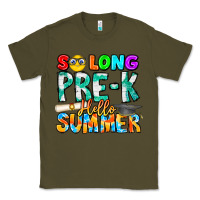 Army Green So Long Pre K Hello Summer Classic Tee - CowhideDigitalArt