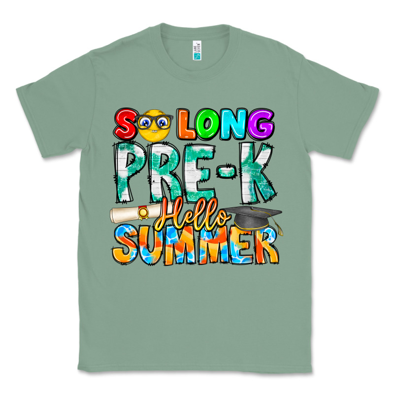 So Long Pre K Hello Summer Classic Tee by CowhideDigitalArt | Teevron