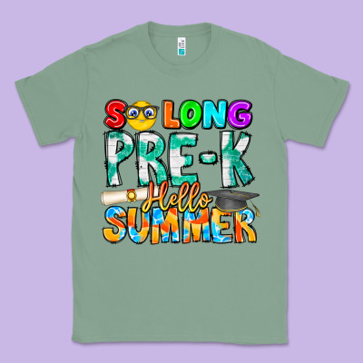 So Long Pre K Hello Summer Classic Tee Designed By Cowhidedigitalart