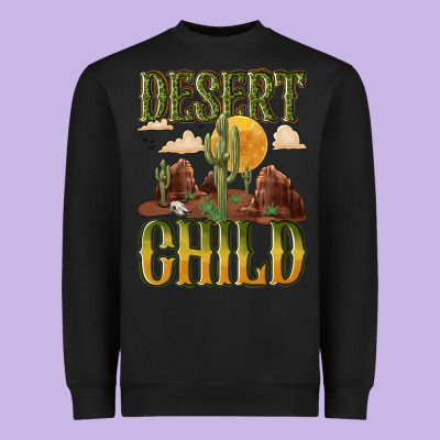 Desert Child Cactus Heavyweight Sweatshirt Designed By Nancycooperartshop