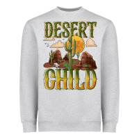 Heather Grey desert child cactus Heavyweight Sweatshirt - NancyCooperArtShop