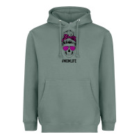 Sage Purple Glitter, Leopard Patterned Mom Skull Heavyweight Hoodie - Bettercallsaul