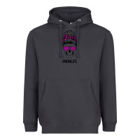 Smoke Purple Glitter, Leopard Patterned Mom Skull Heavyweight Hoodie - Bettercallsaul