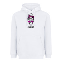 White Purple Glitter, Leopard Patterned Mom Skull Heavyweight Hoodie - Bettercallsaul