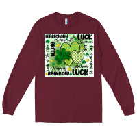 Burgundy st patricks day Long Sleeve Tee - MaliasSmallBusiness