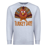 Heather Grey Happy Turkey Day - Thanksgiving Party Premium Sweatshirt - Bettercallsaul