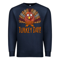 Navy Happy Turkey Day - Thanksgiving Party Premium Sweatshirt - Bettercallsaul