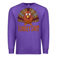 Purple Happy Turkey Day - Thanksgiving Party Premium Sweatshirt - Bettercallsaul