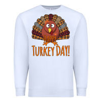 White Happy Turkey Day - Thanksgiving Party Premium Sweatshirt - Bettercallsaul